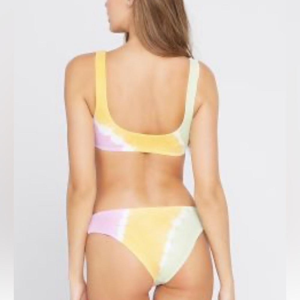 L*Space Diagonal Sunburst Lizzie Bikini Top XL - Picture 2 of 6